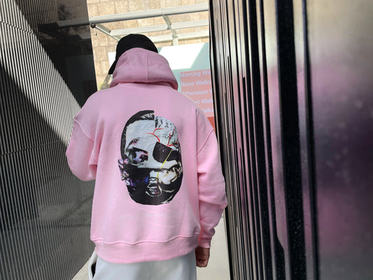 Amalgam Heads Pink Oversized Hoodie