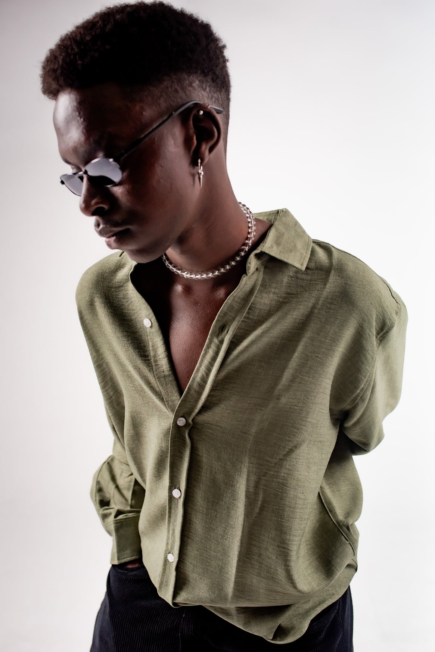 Olive Linen Breeze Shirt