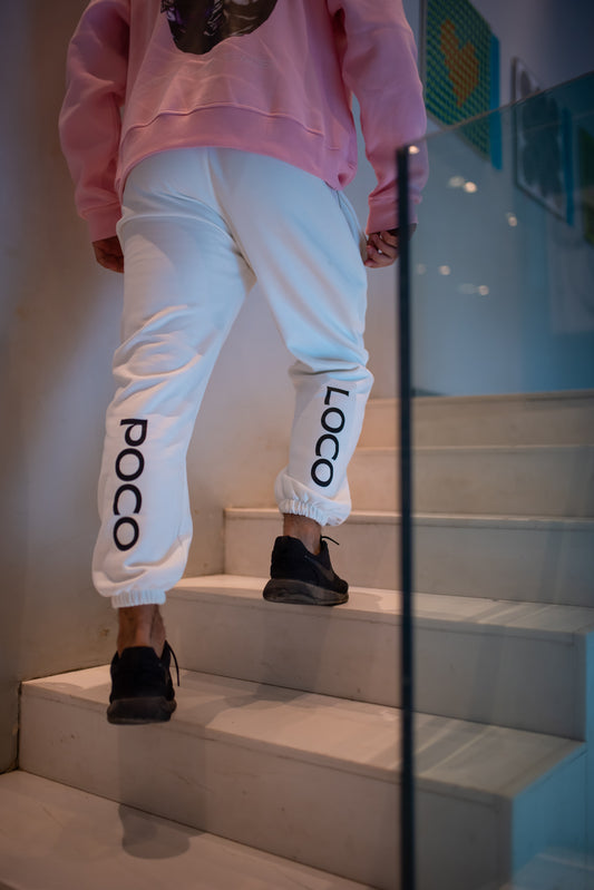 Loco White Joggers